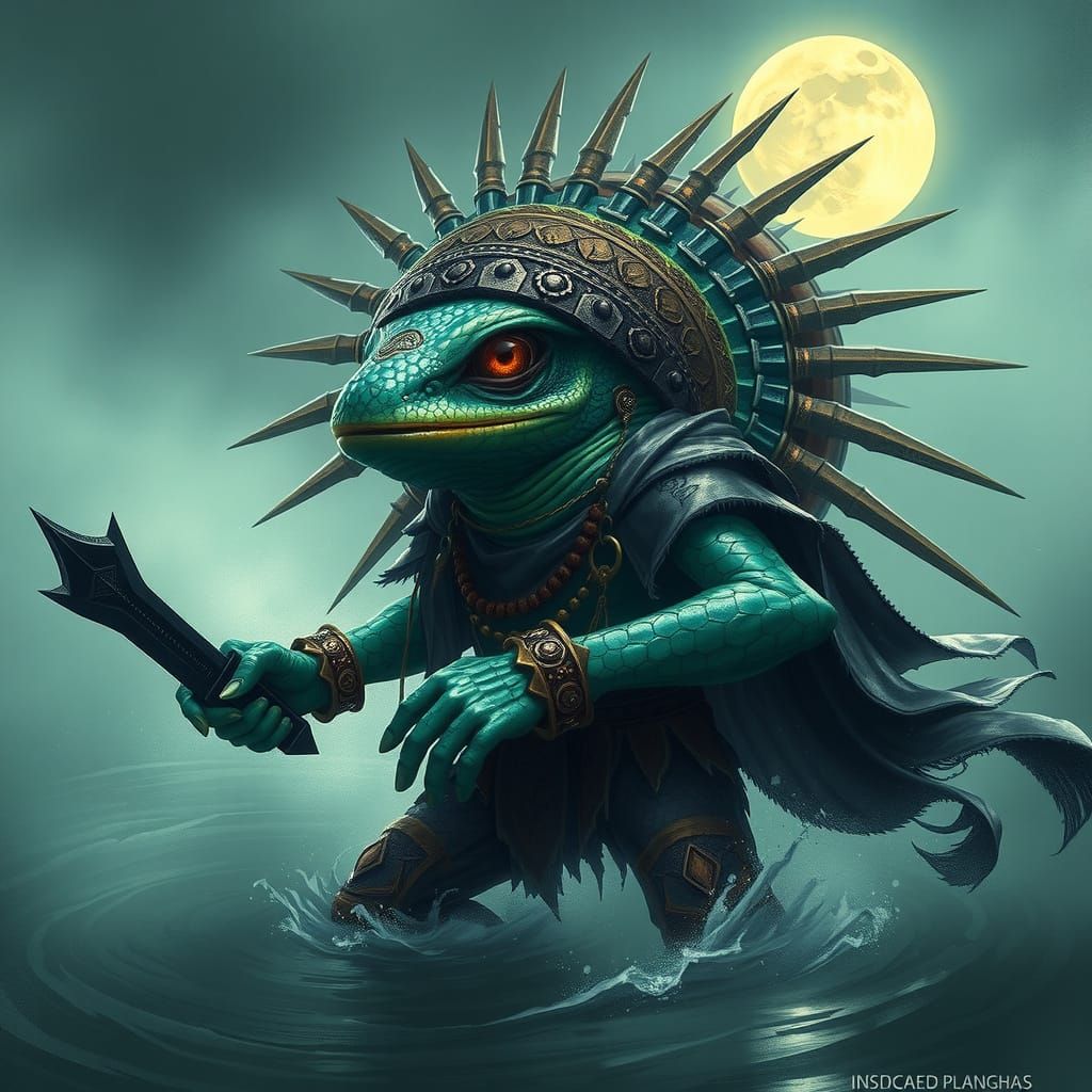 Mystical Murloc Warrior Emerge from Misty Waters