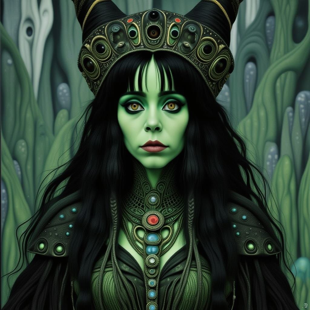 Mysterious Emerald City Witch Stands Tall