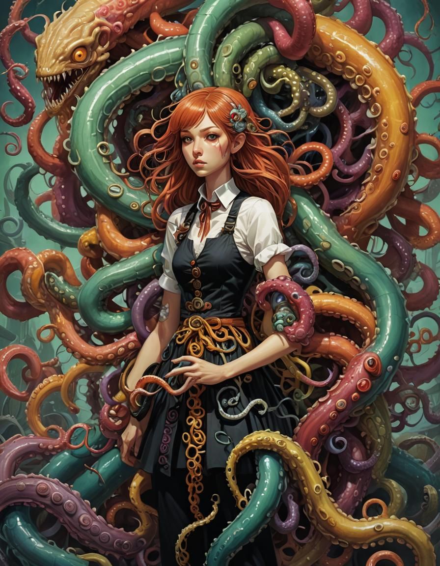 Anime Girl with Tentacles, Lovecraftian Horror