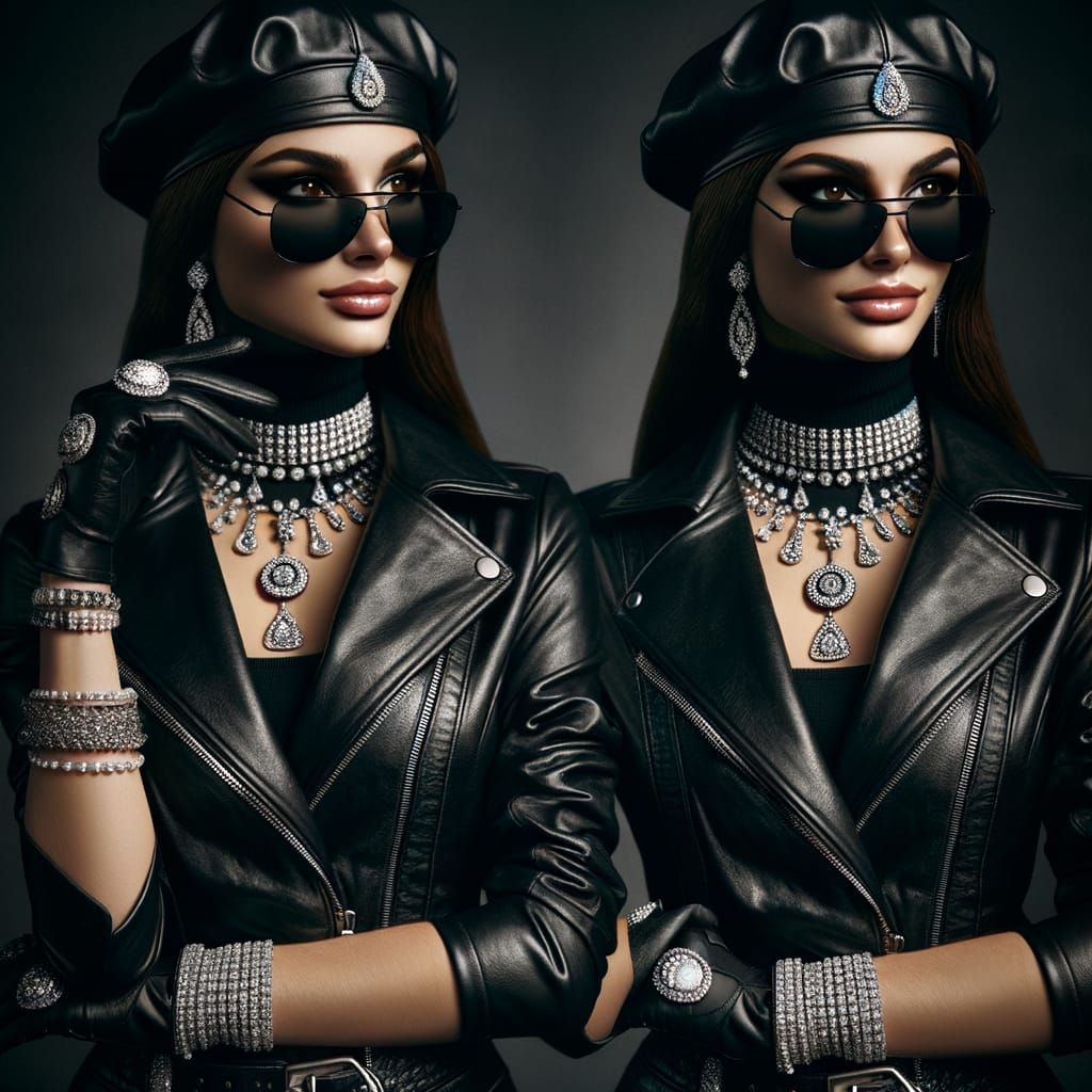Mona Lisa Reimagined as a Diamond-clad Jewel Thief