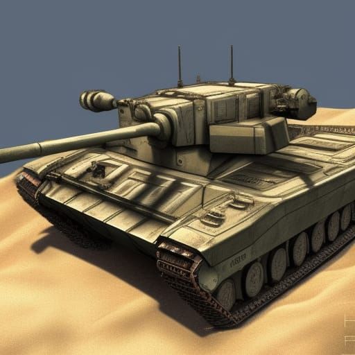 Epic Battle Tank Concept Art in Dark Fantasy Style