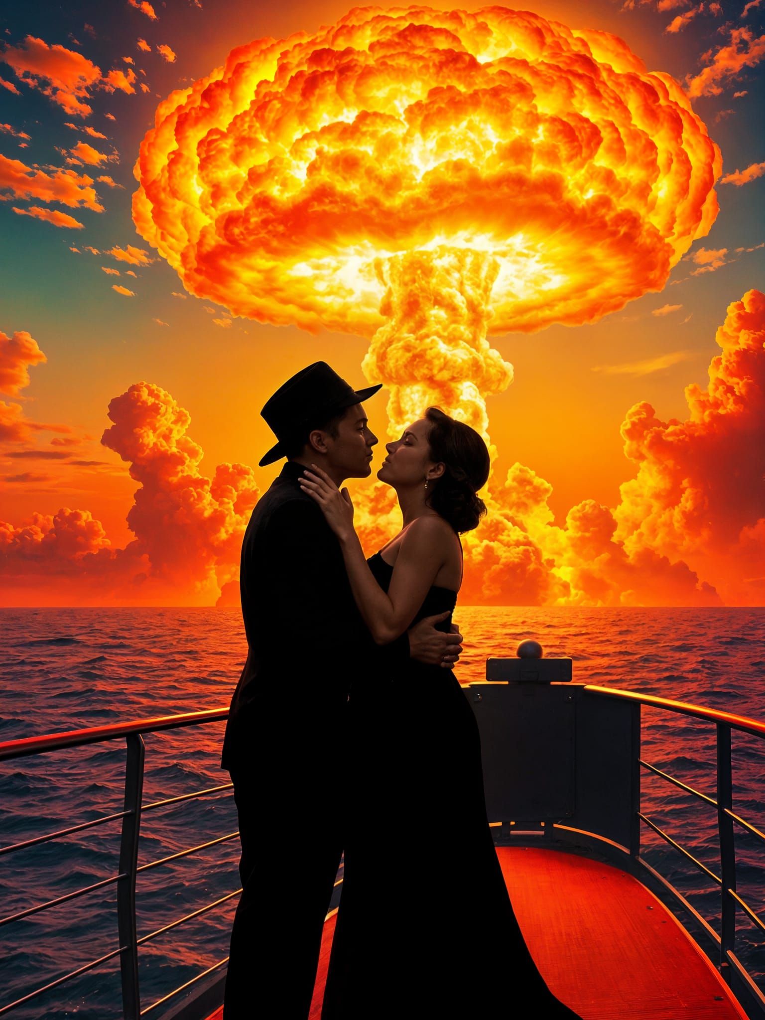 Vintage Movie Poster: Nuclear Romance on the Sea