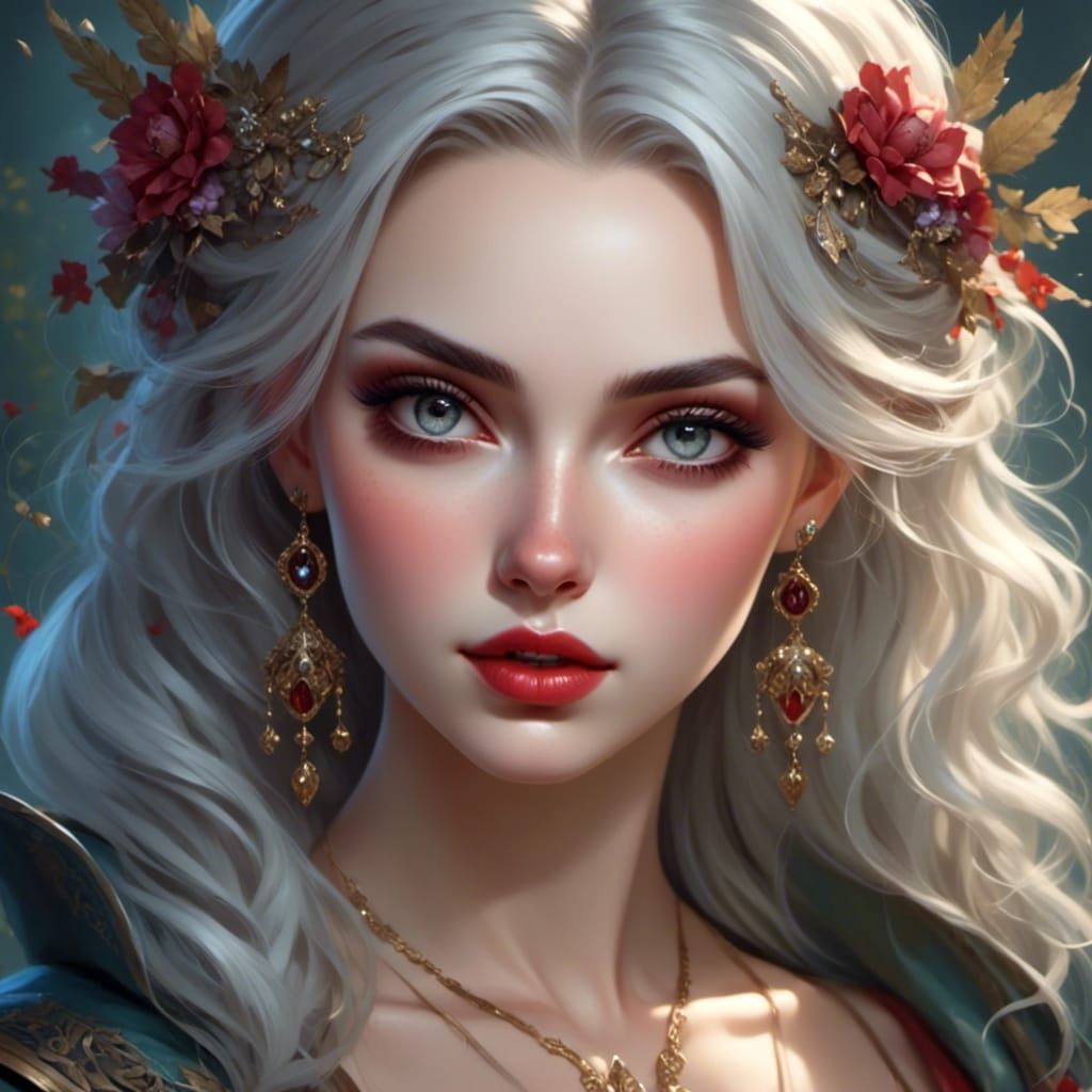 Gorgeous Woman Portrait in Muted Colors