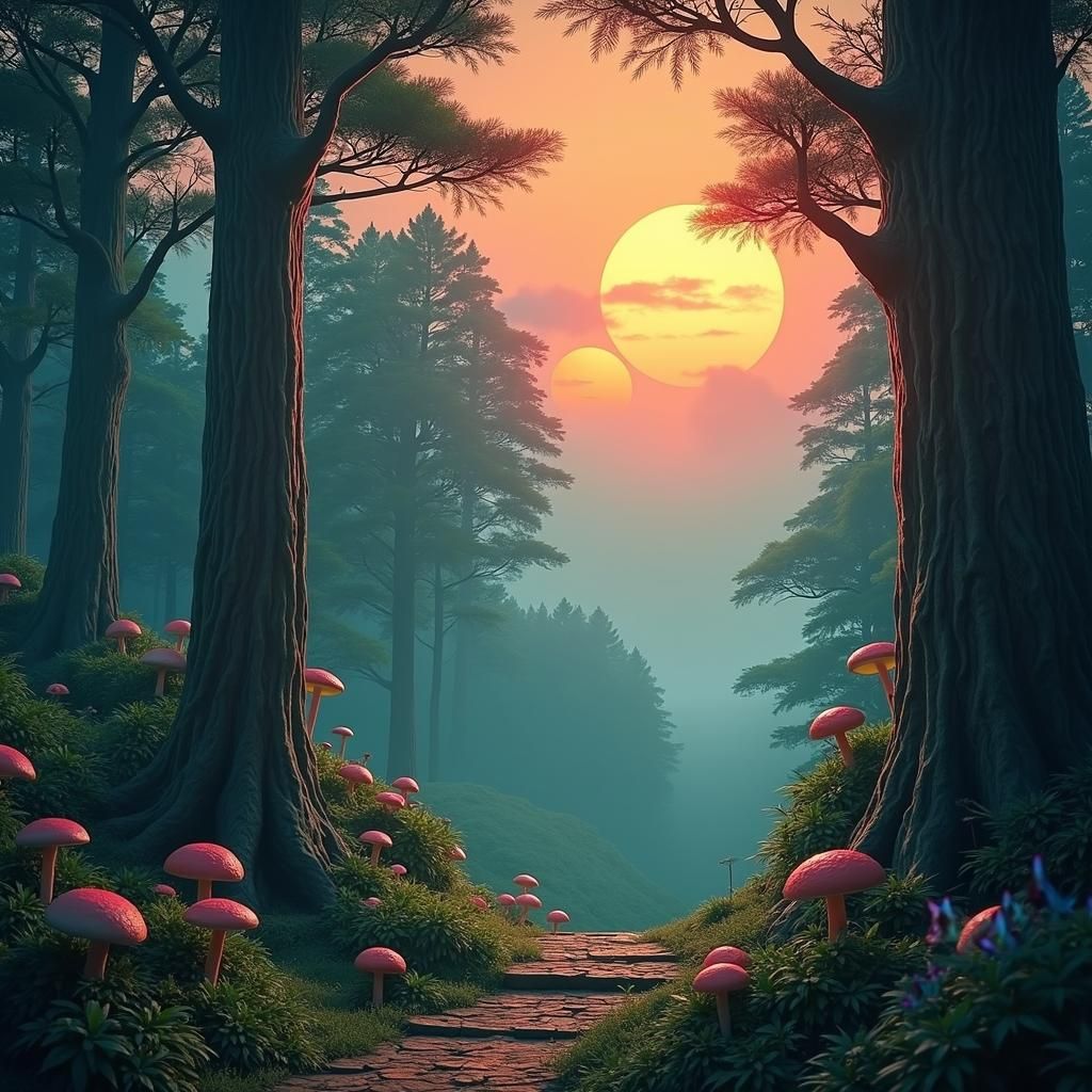 Mystical Alien World Jungle Landscape