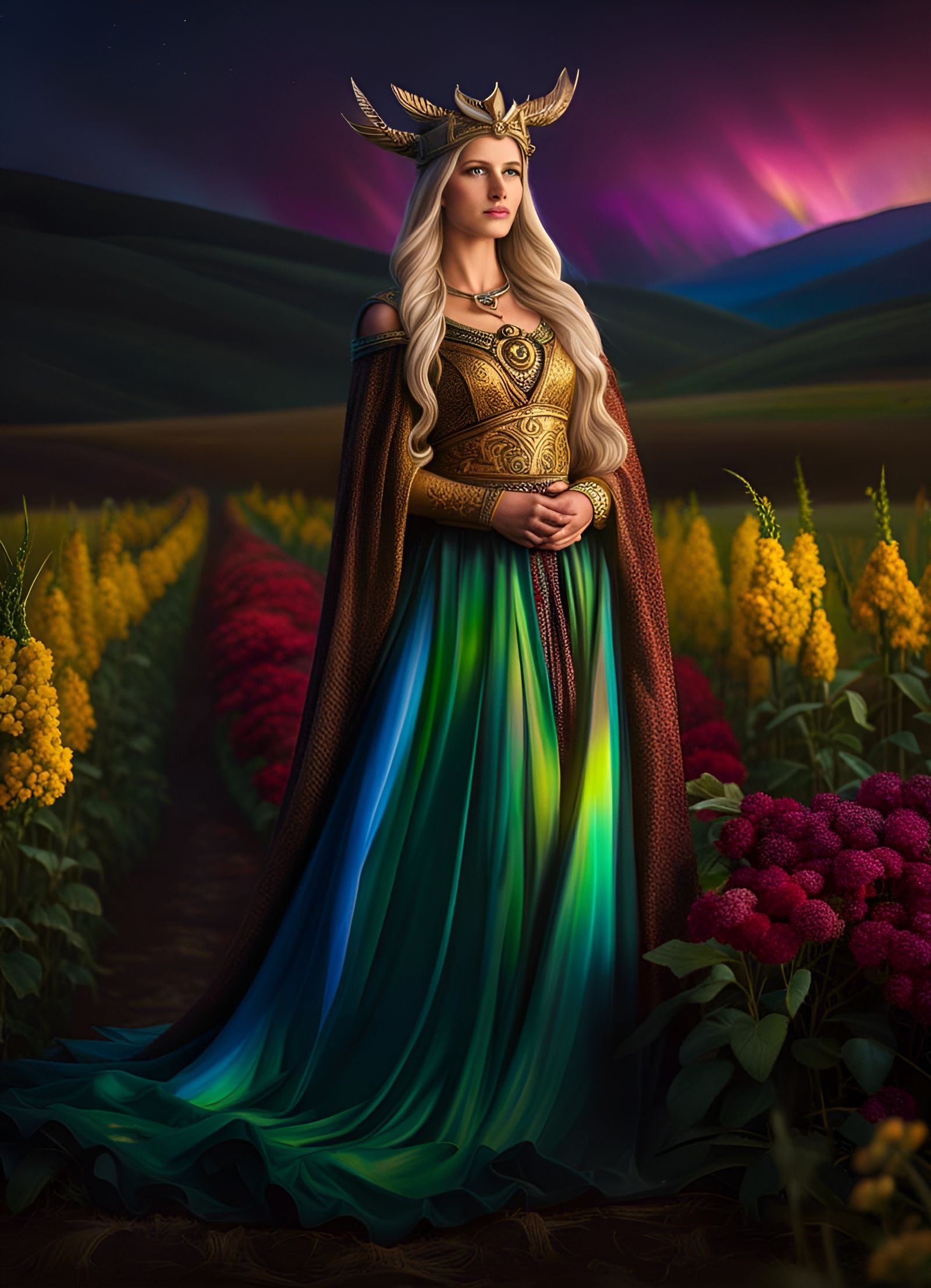 Gefjun: Norse Goddess of Fertility in Aurora