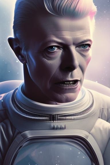 David Bowie as Major Tom: Digital Art Portrait