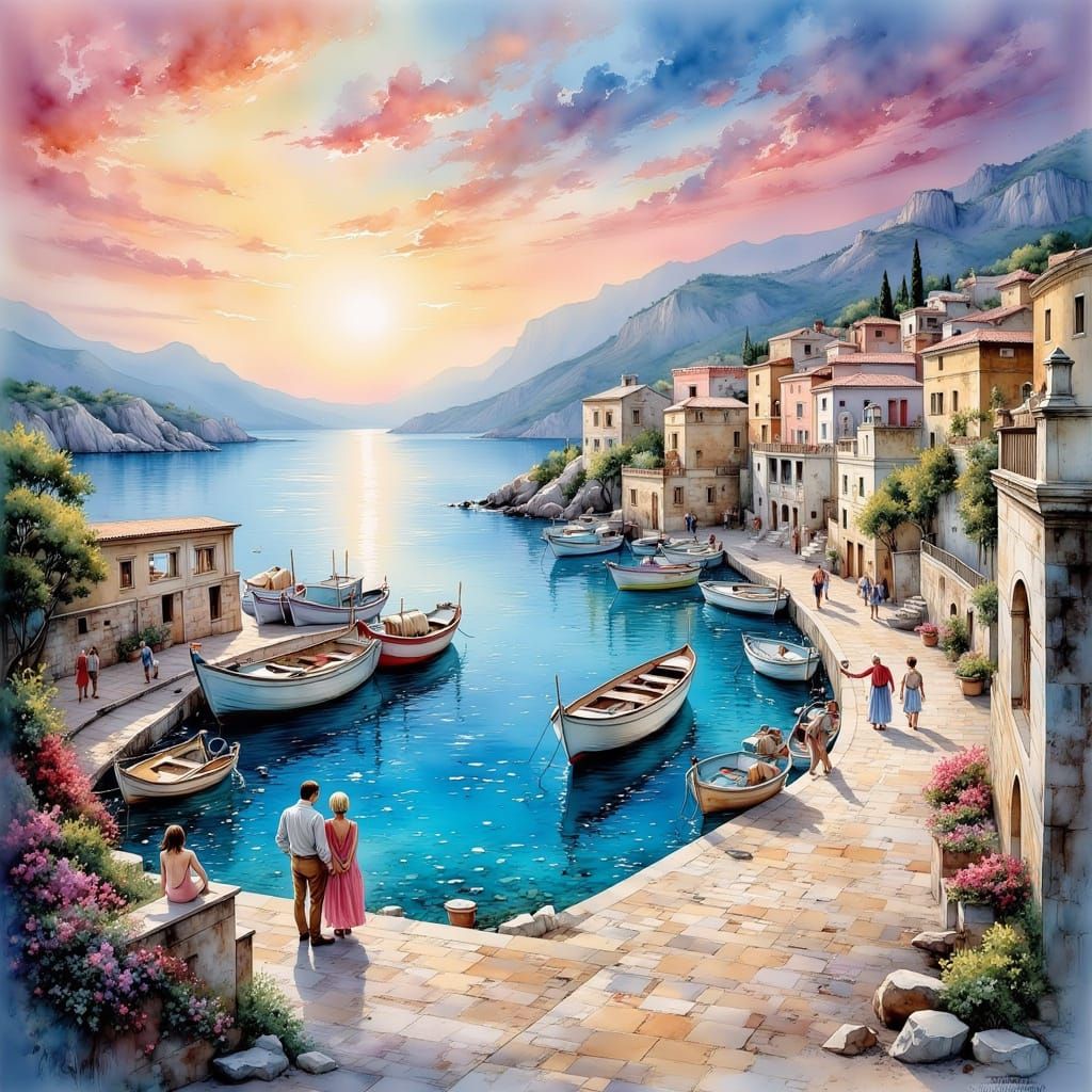 Majestic Fishing Boats in Vibrant Greek Port