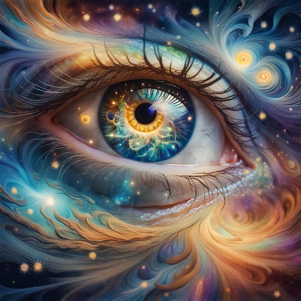 Celestial Eye Vortex: Universe in an Iris
