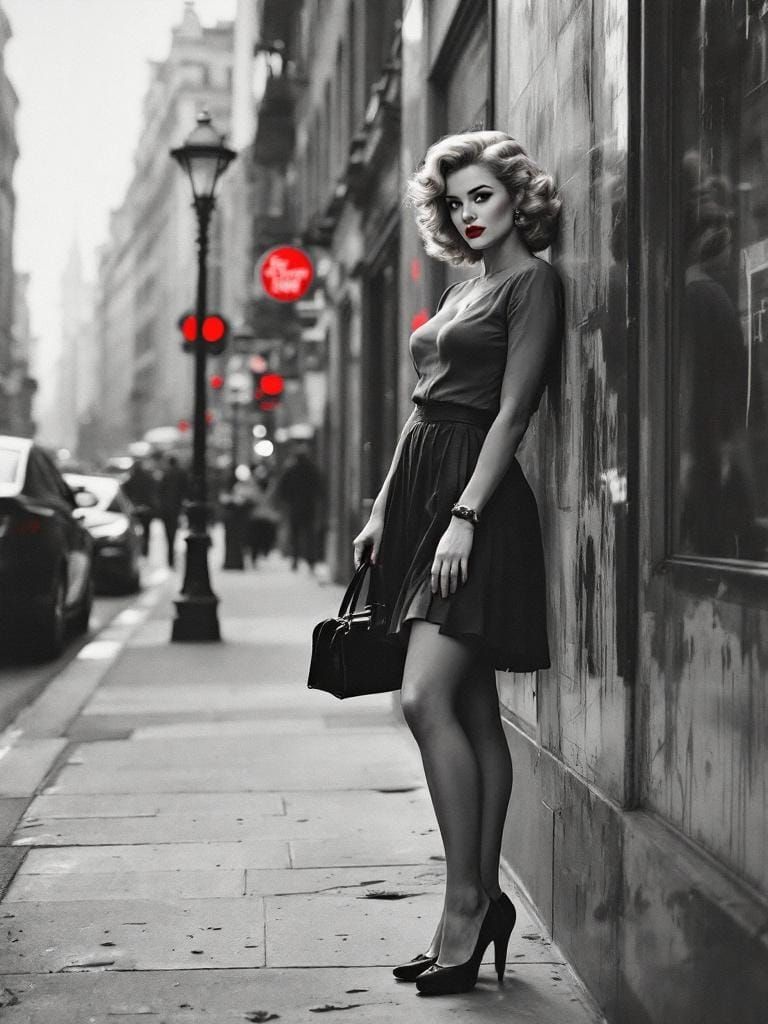 Pin-Up in Banksy and Richter Style