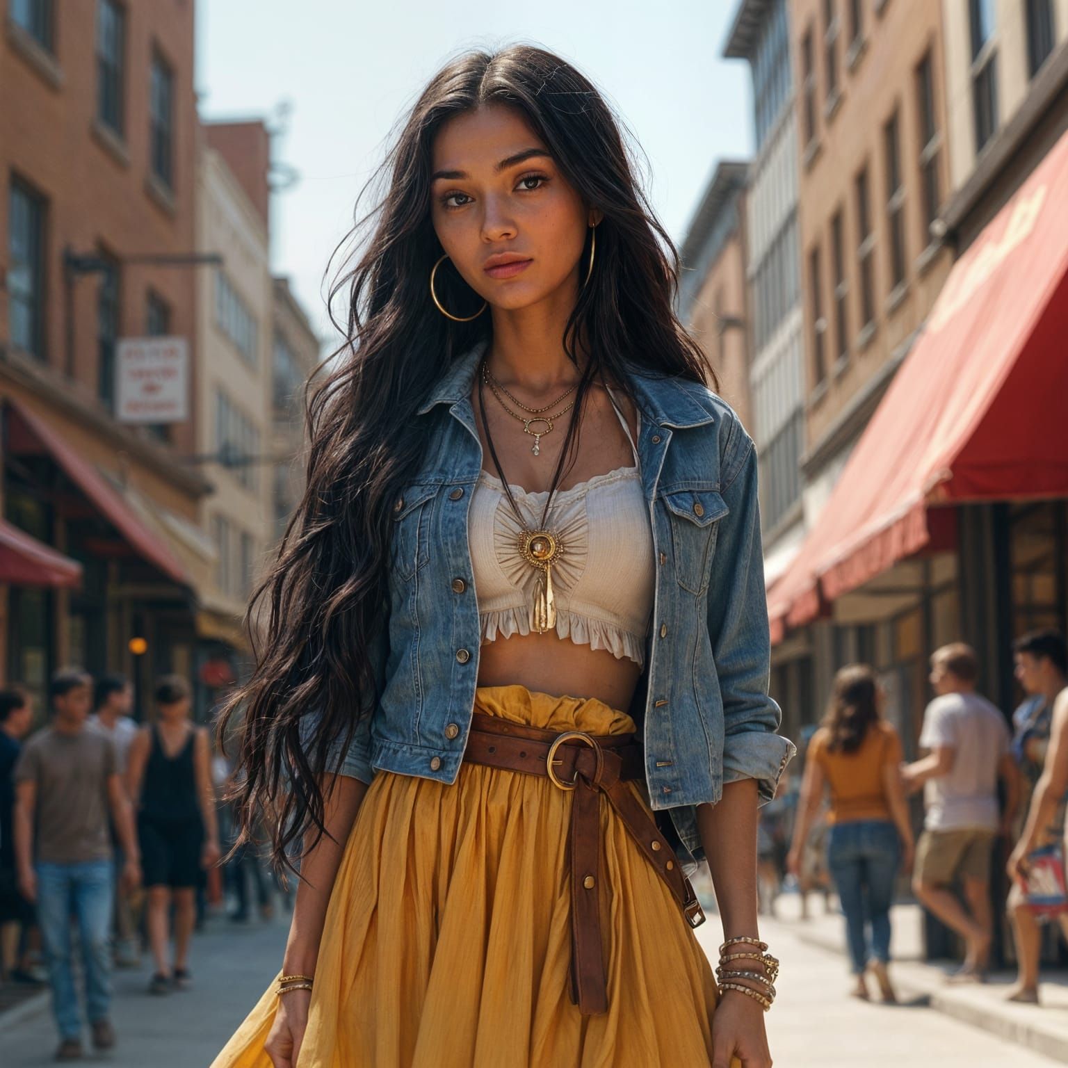 Pocahontas in Modern Urban Style
