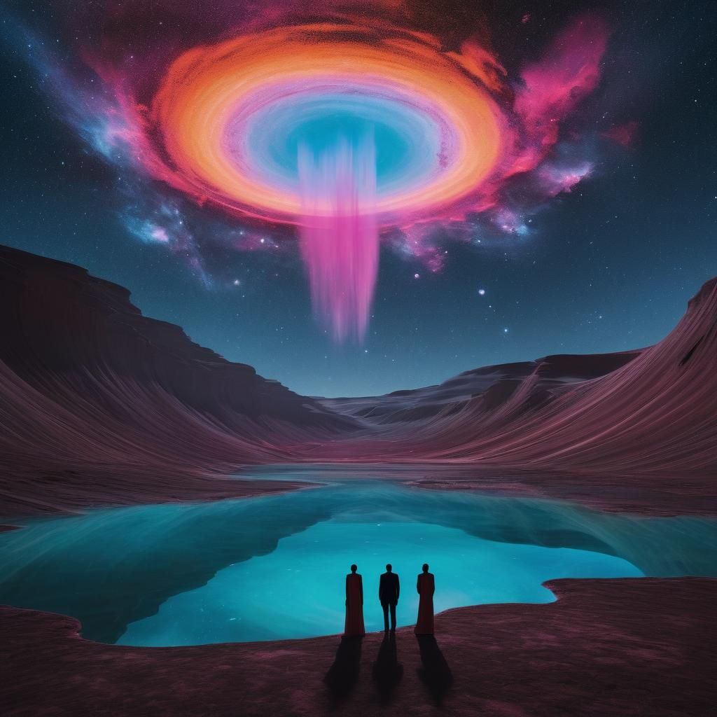 Celestial Dreamscapes Unfold in Iridescent Hues