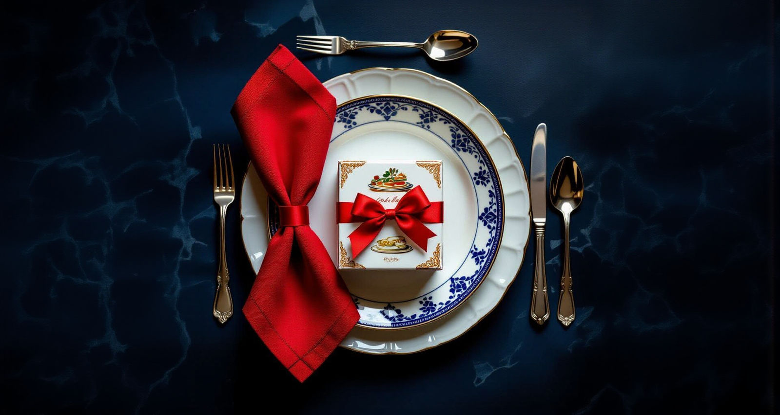 Elegant Restaurant Gift Box Still Life