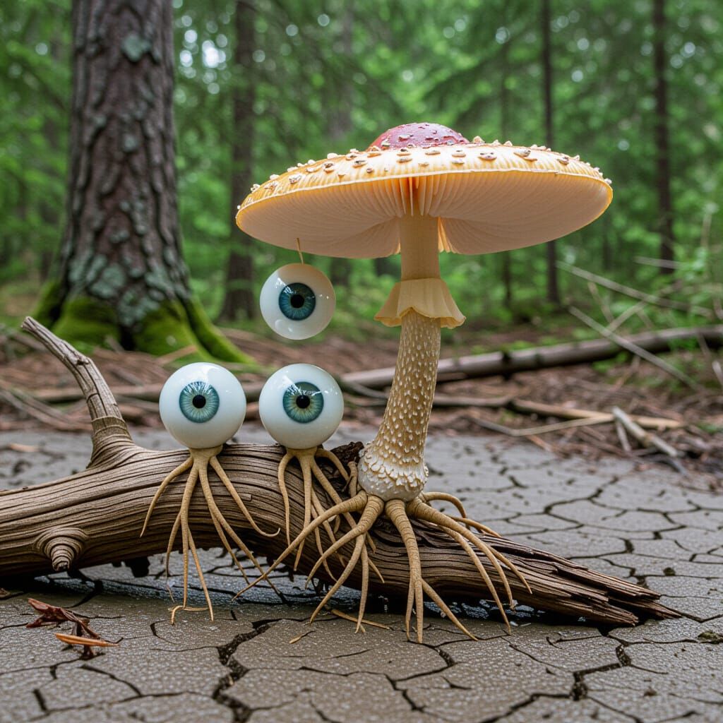 eye am groot with mushroom