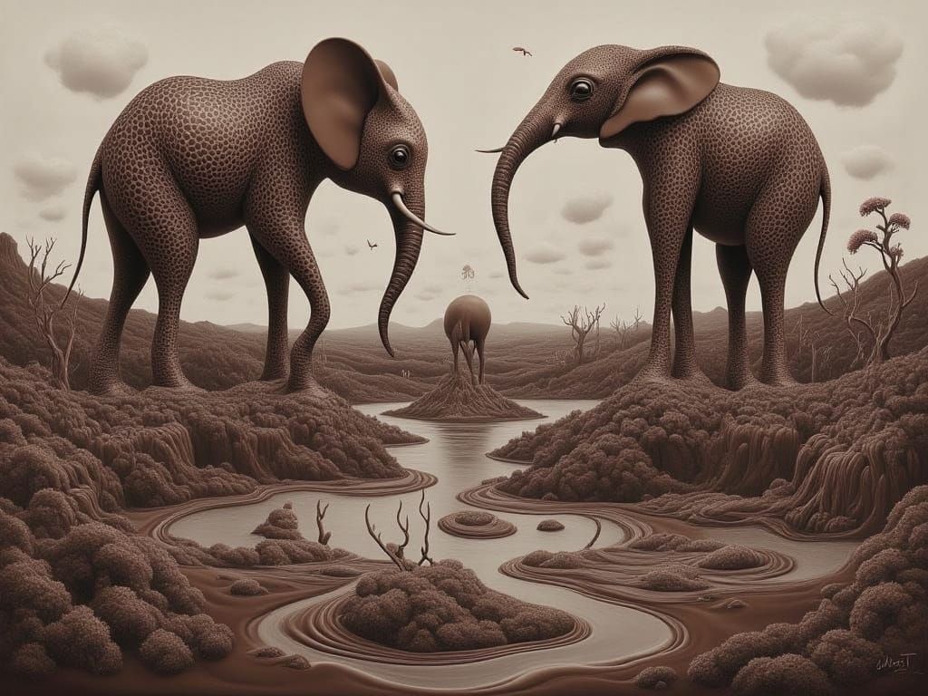 Surreal Chocolate Elephants Say Thank You