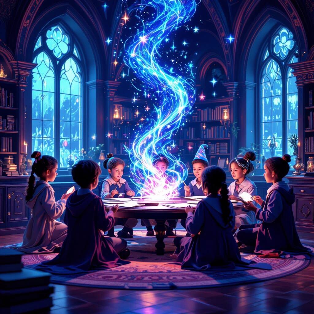 Children Learning Magic in an Elegant, Emotional Classroom