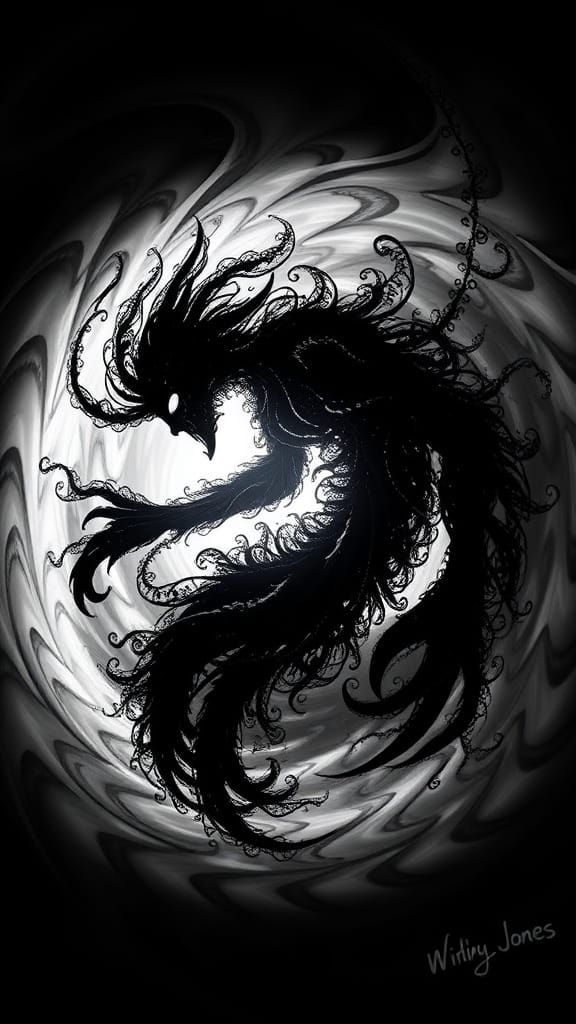 Abstract Fractal Entity Emerges from Vortex
