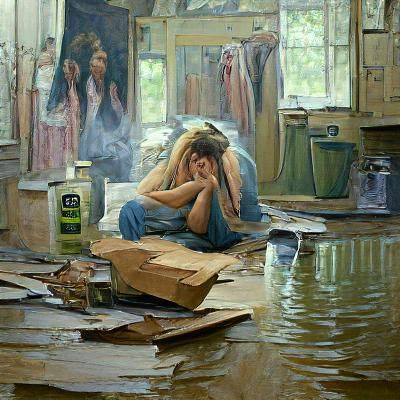 Stressed and Depressed: An Oil Painting