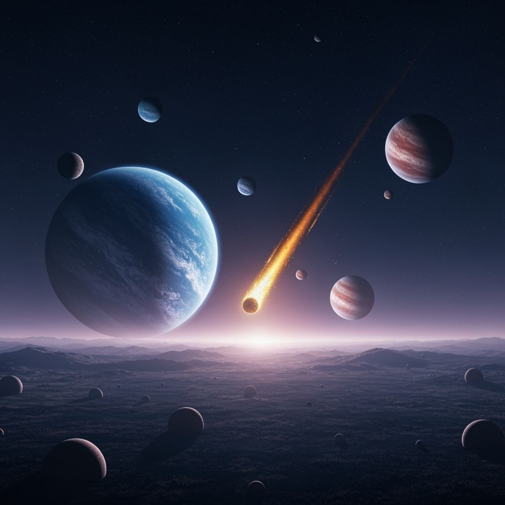 Giant Planets in Deep Space with Fiery Meteor