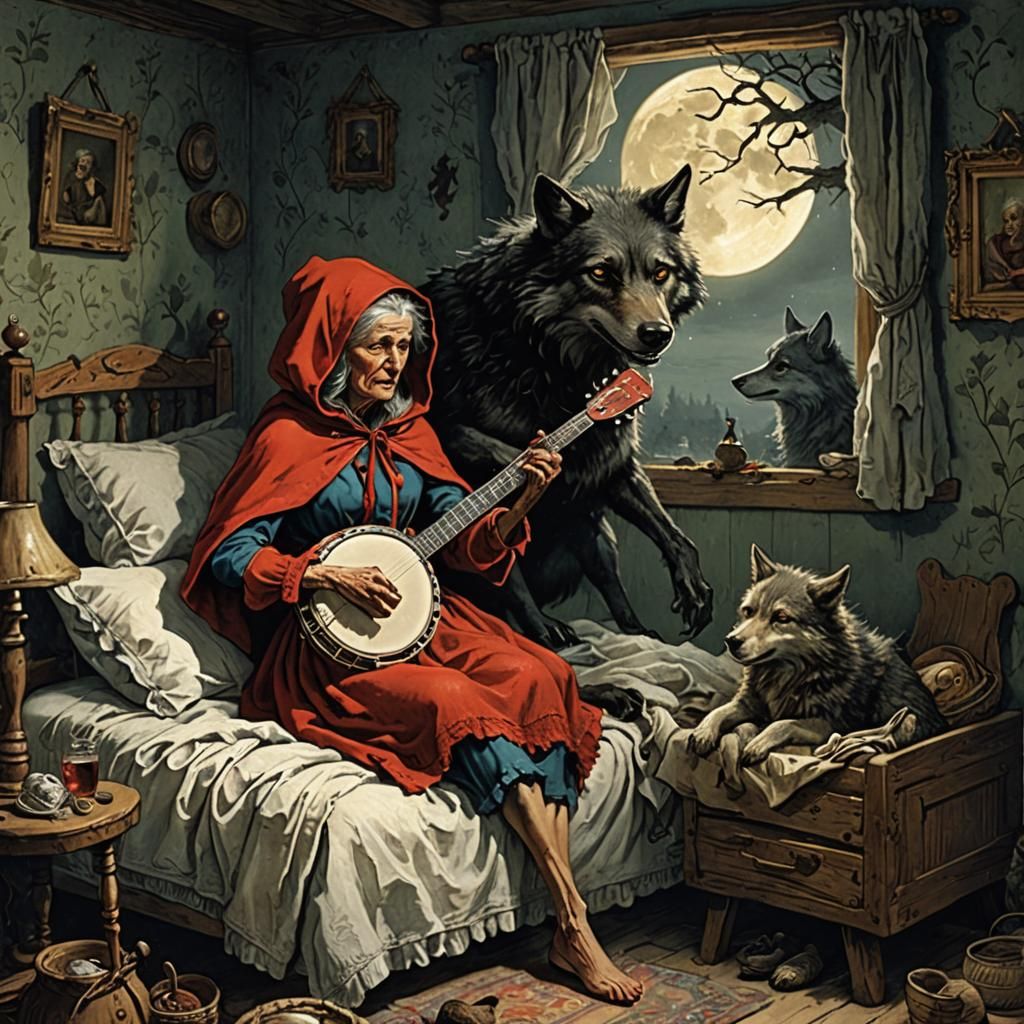 Red Riding Hood's Banjo Serenade: A Dark Fairytale