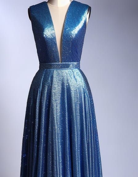 glitter evening gown
