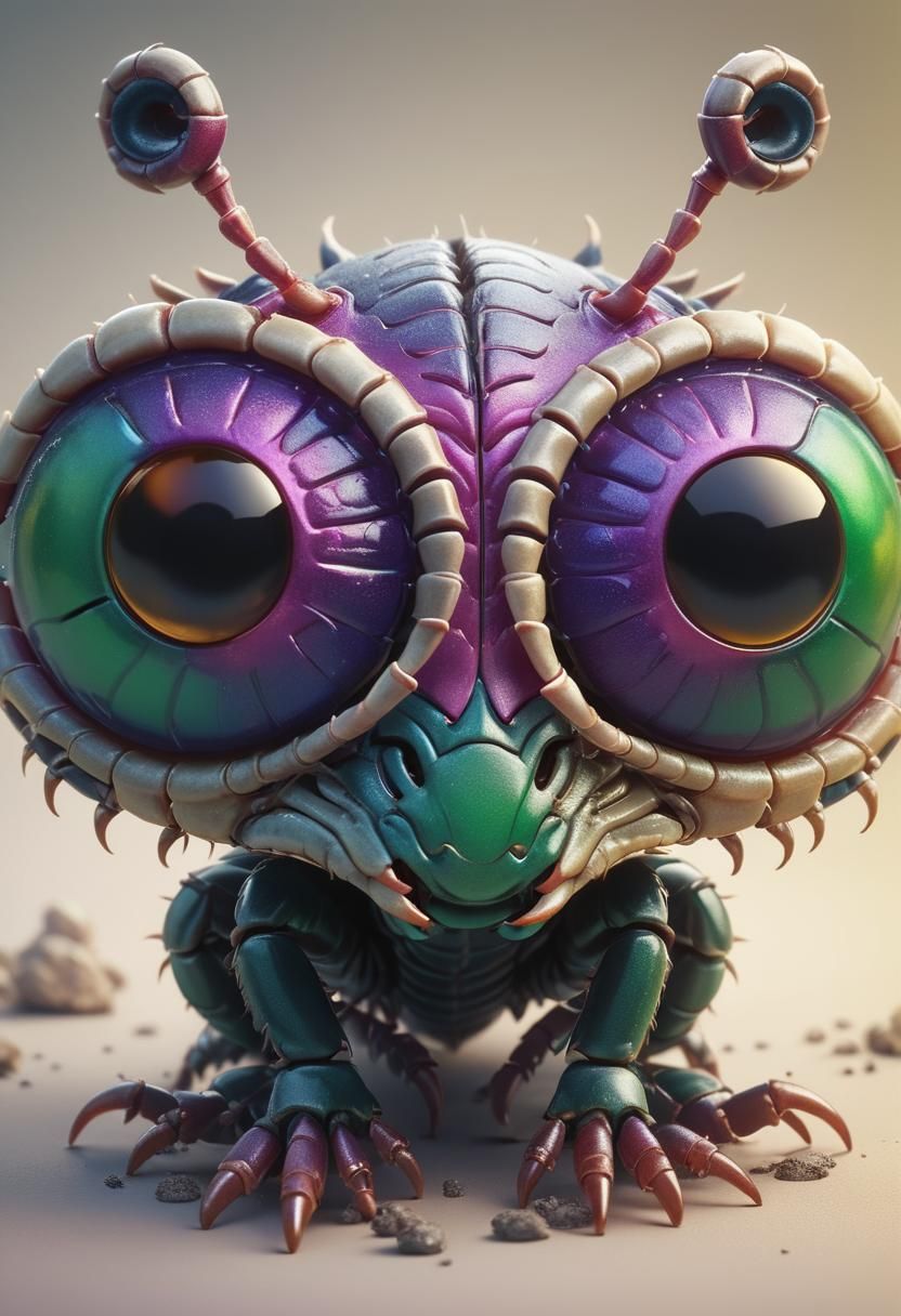 Adorable Scorpion in a Fantastical Digital Art Style