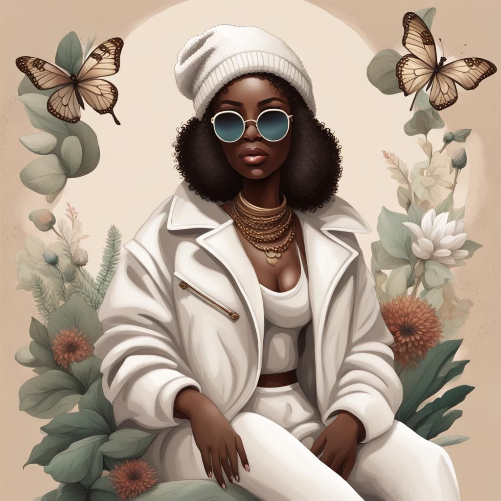 Modern African Profile Interface in Digital Art