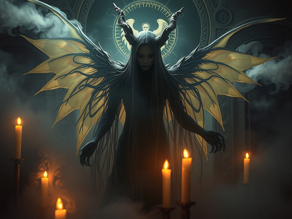 Ethereal Being in Dark Surrealism