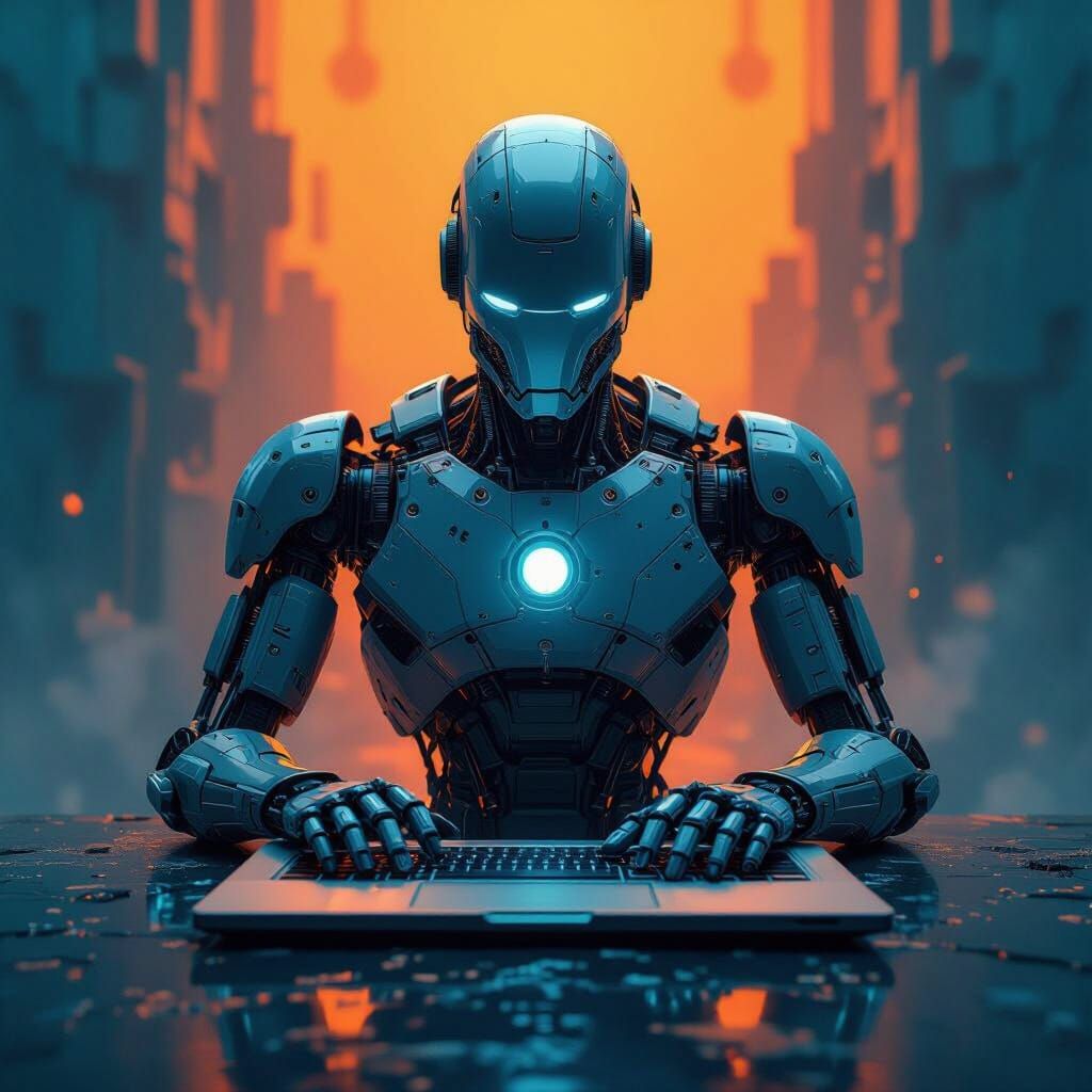 Laptop to Robot Man: Fantasy Concept Art