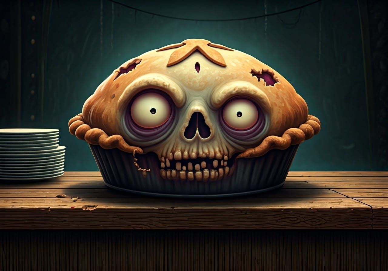 Zombie Pie in Dark Fantasy Style