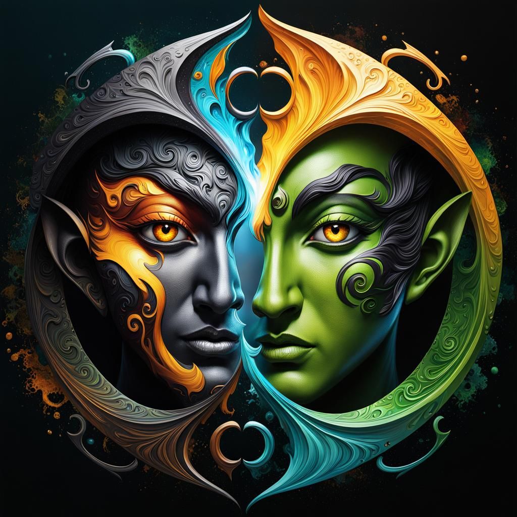 Infinity Ying Yang Of The Elven Destruction And Creation Cycle