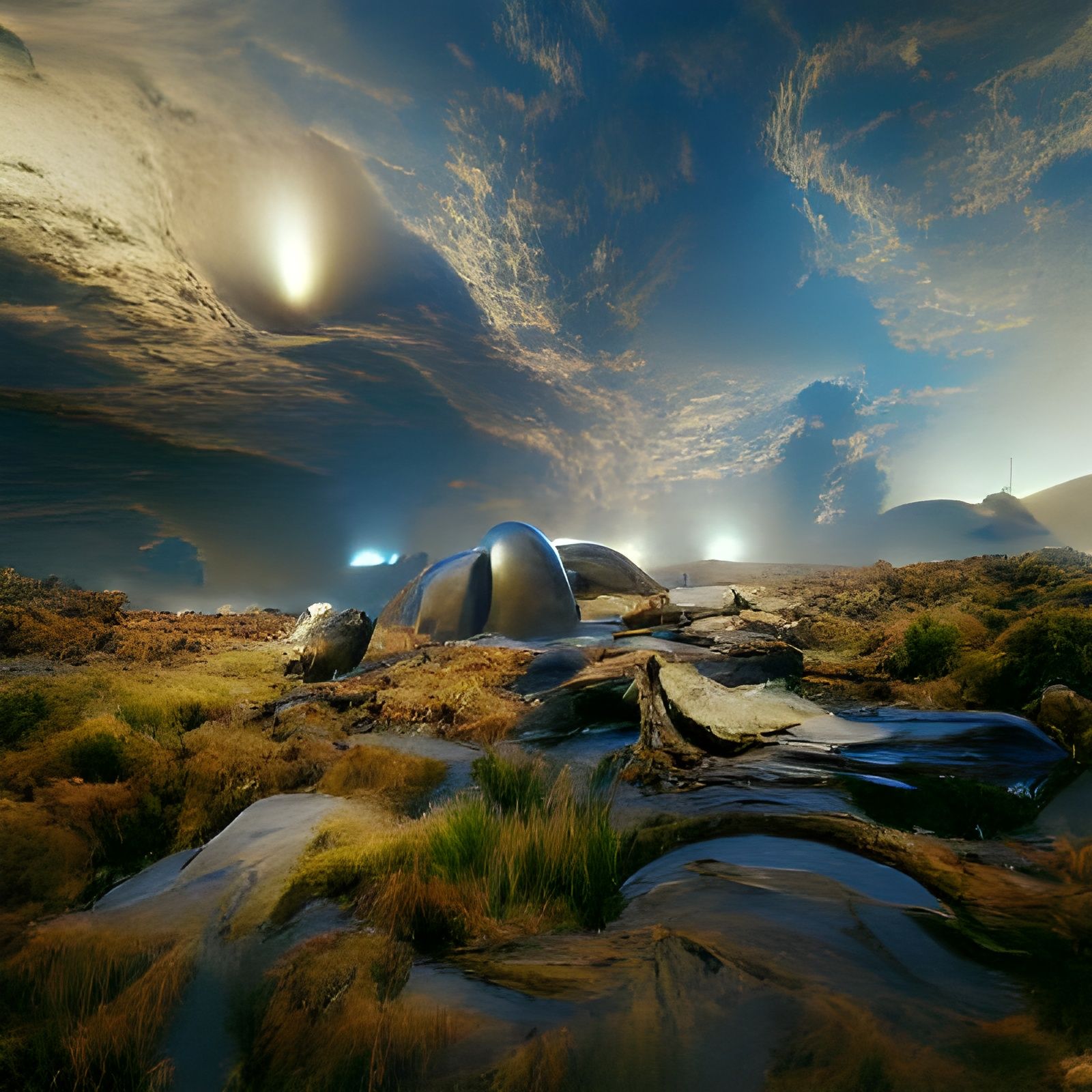 Extraterrestrial Landscape in Photorealistic Style