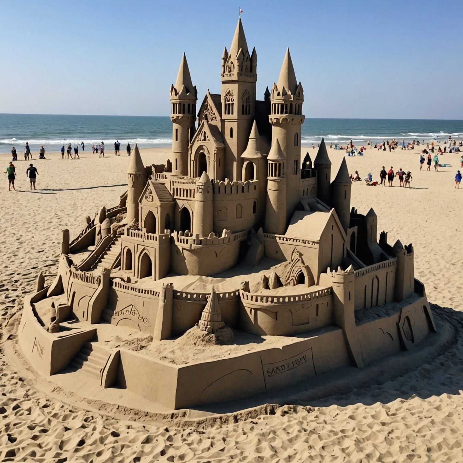 Elaborate Sand Sculptures at Hampton Beach