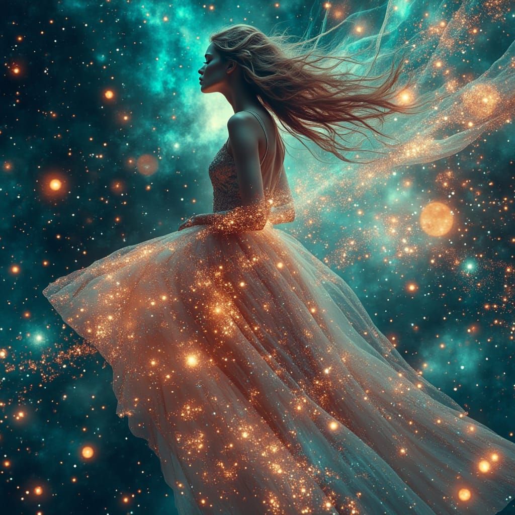Cosmic Goddess of Starlight and Dreams