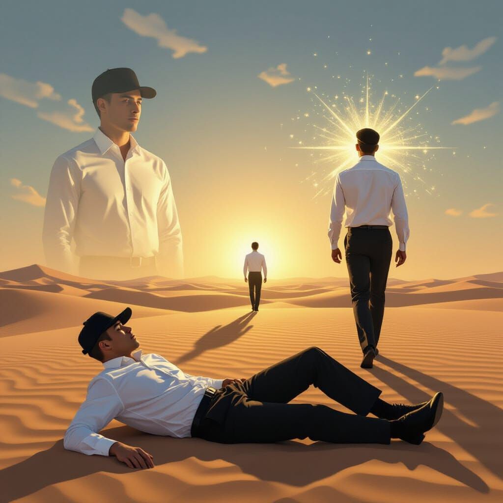 Symbolic Human Journey in Realistic Style