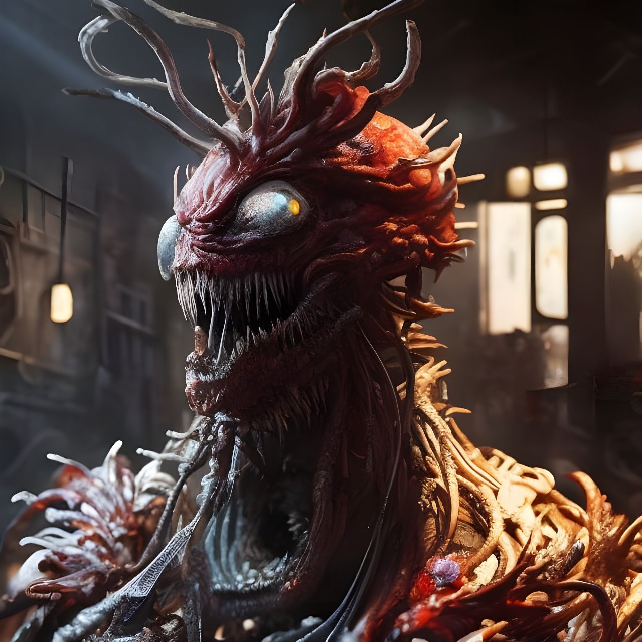 Venom Carnage Voodoo Portrait in Coolpunk Style