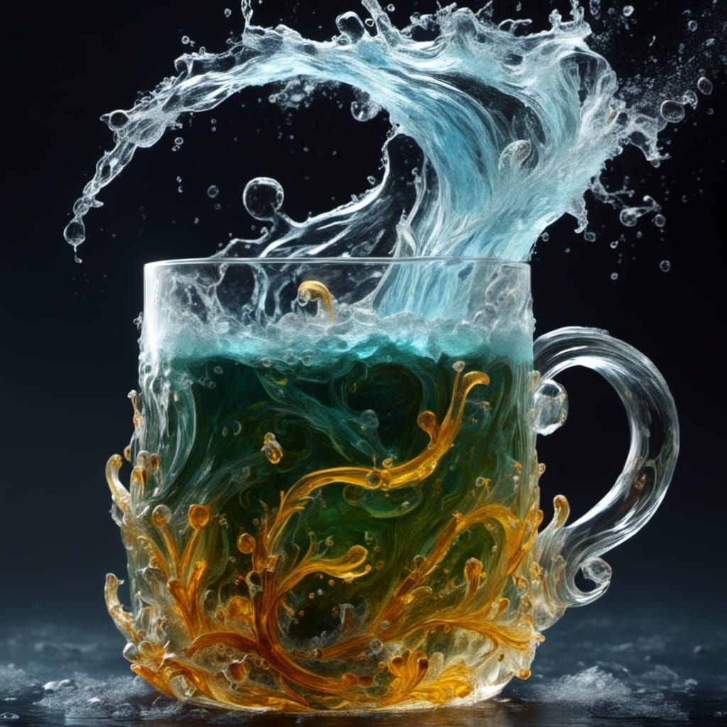 Ethereal Fae Creature in Crystal Tankard