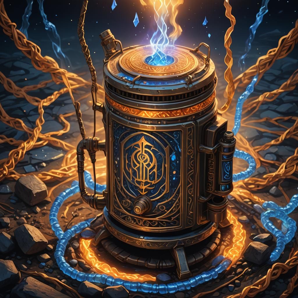 Mystical Heater-Lifestraw Device in Fantasy Concept Art