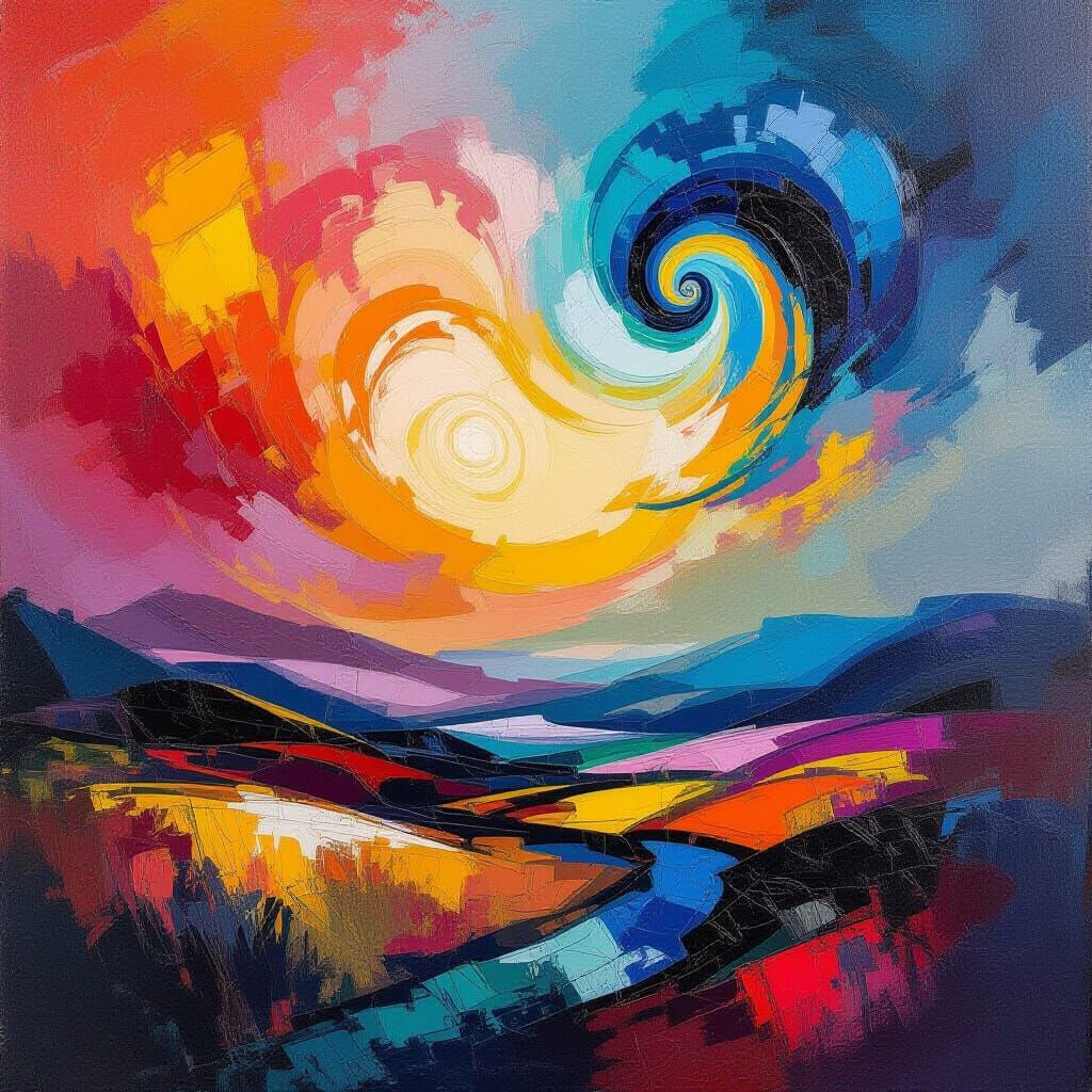 Dreamlike Abstract Landscape in Rothko Style