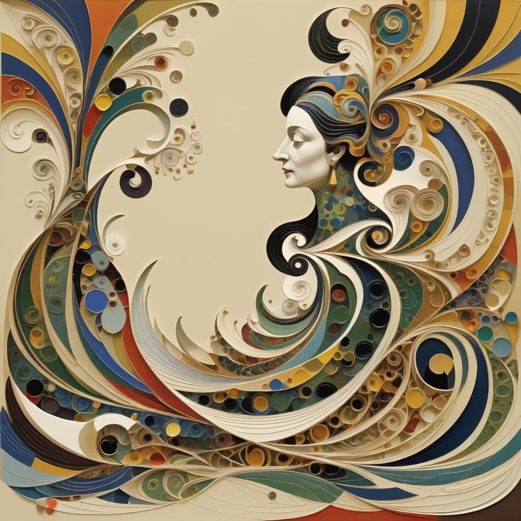 Abstract Vector Fractal with 3D Shading