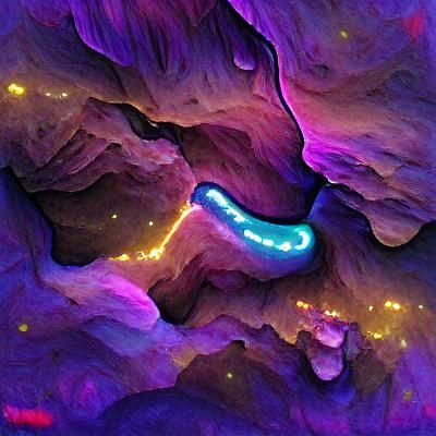 Glowing Neon Galactic Cavern