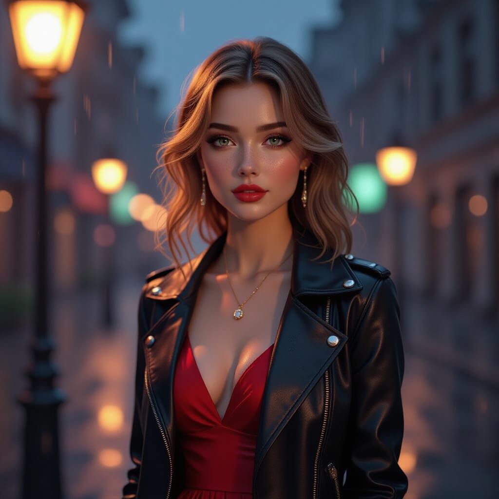 Rain-Soaked Woman in Exquisite 3D Anime Art