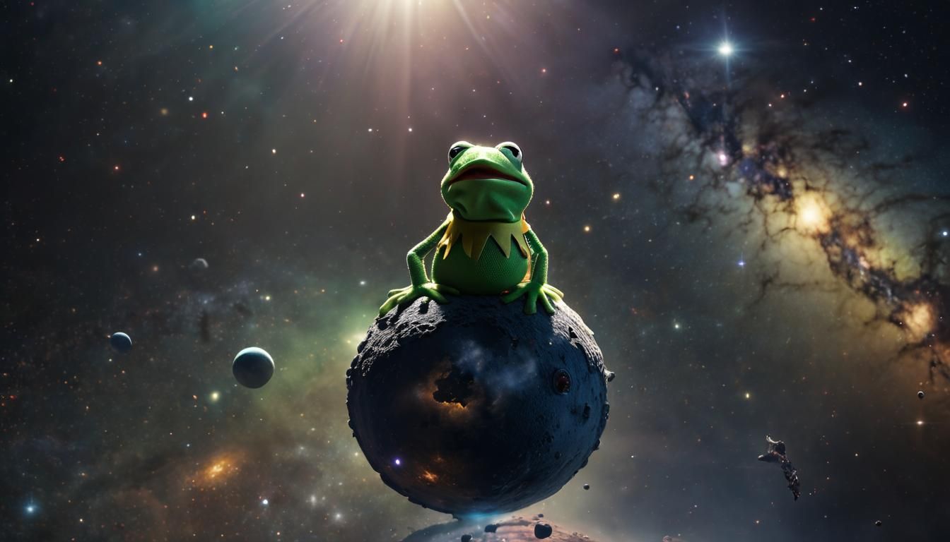 Kermit on a Tiny Planet in Space