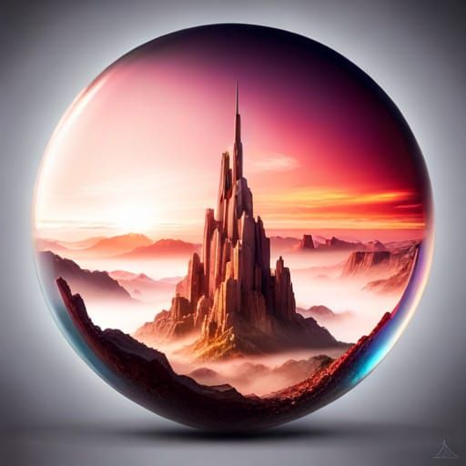 Hyperrealistic Bubbles Reflecting Diverse Landscapes