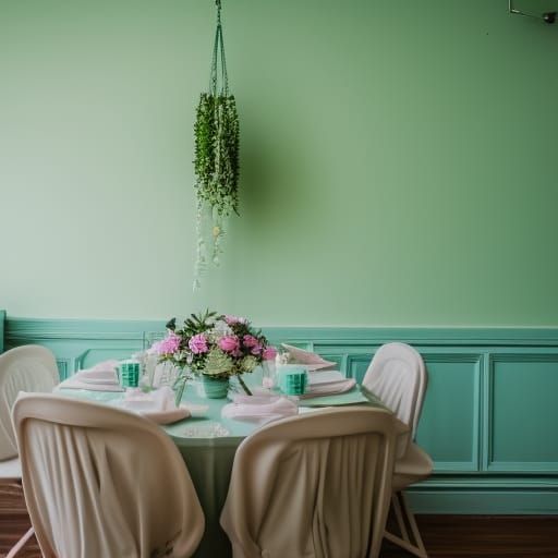 Pastel Green Room: Professional Photography
