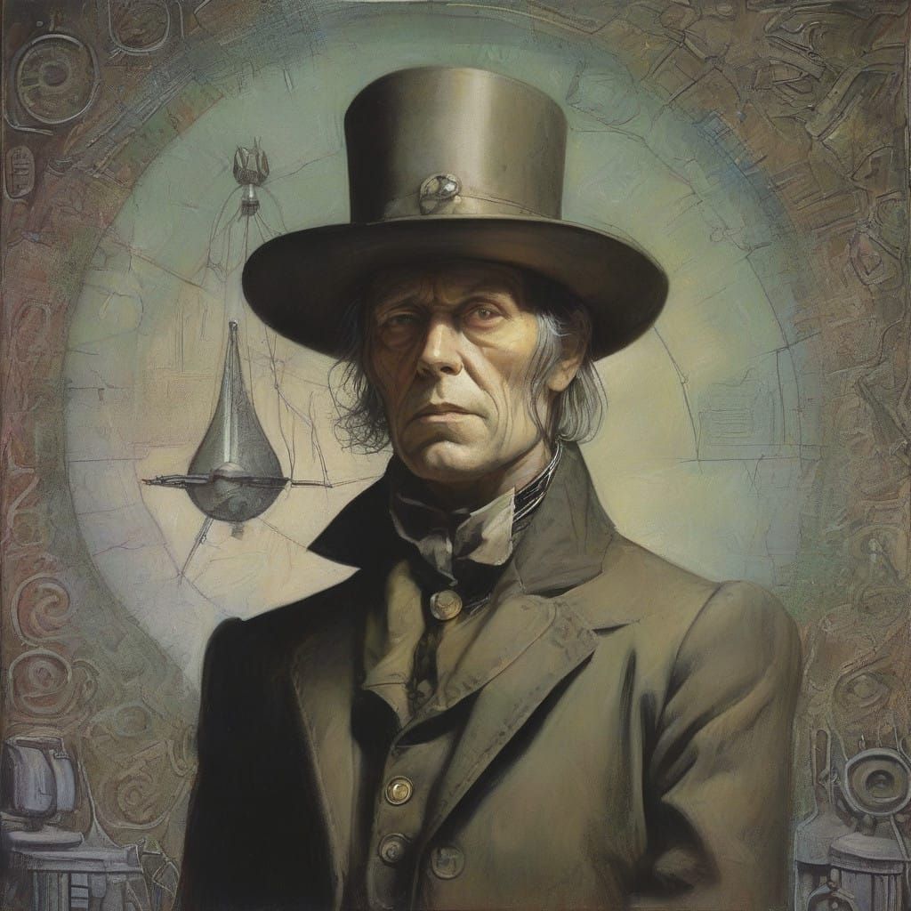 Mystical Hypnotist in a Dreamlike Illustration