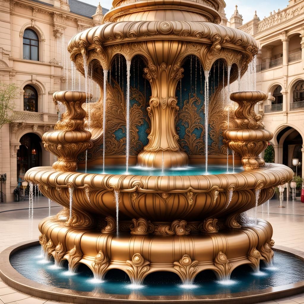 Magical Princess Water Fountain: Intricate Detail