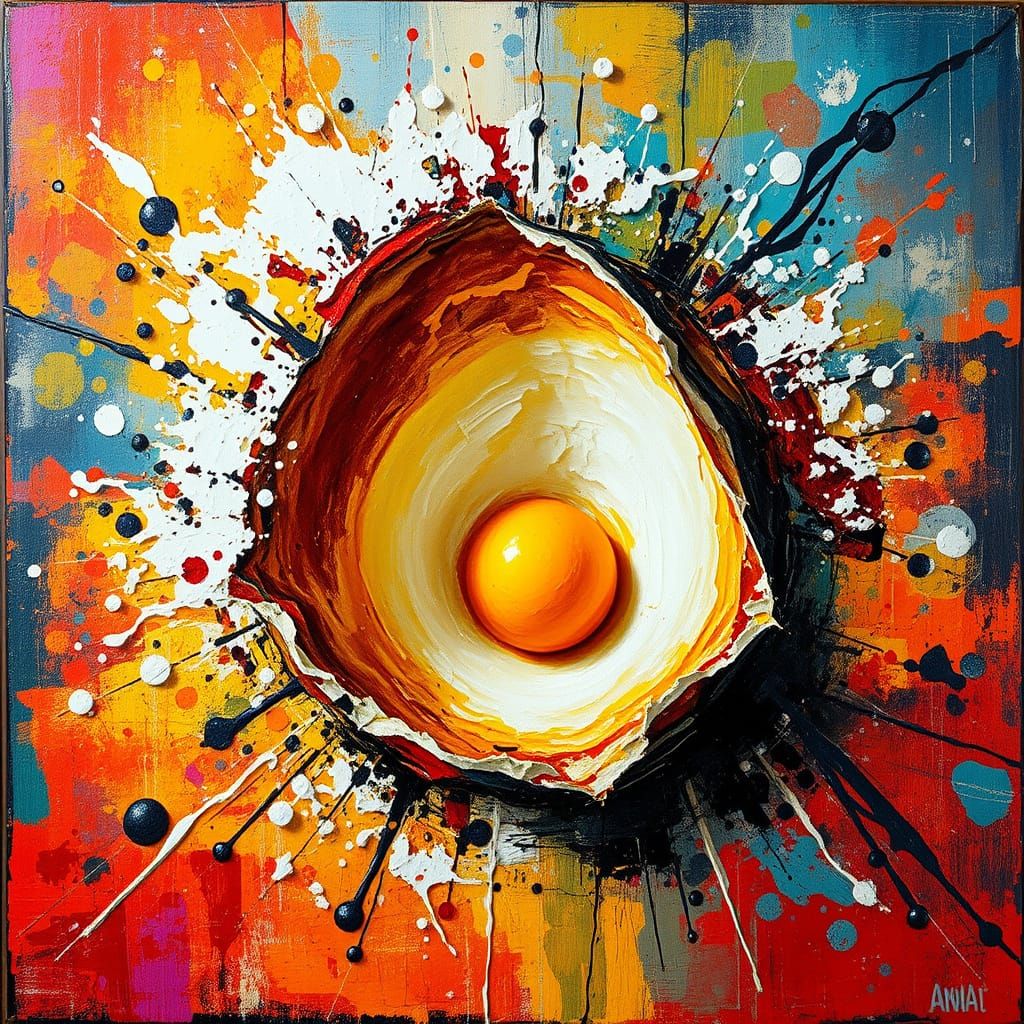 Abstract Easter Explosion in Vibrant Colors