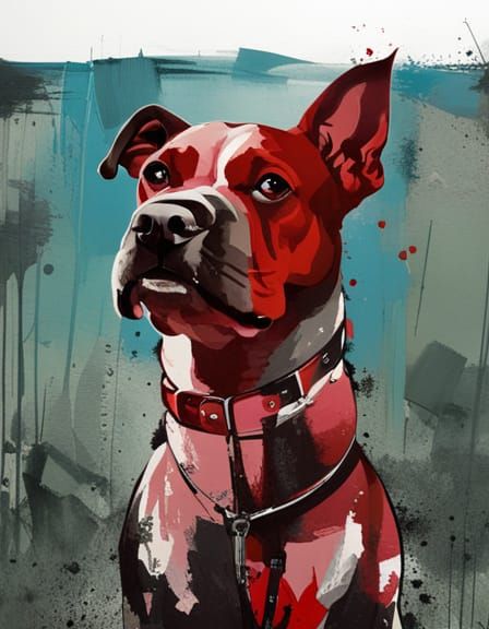 Dog in Trash Polka Style