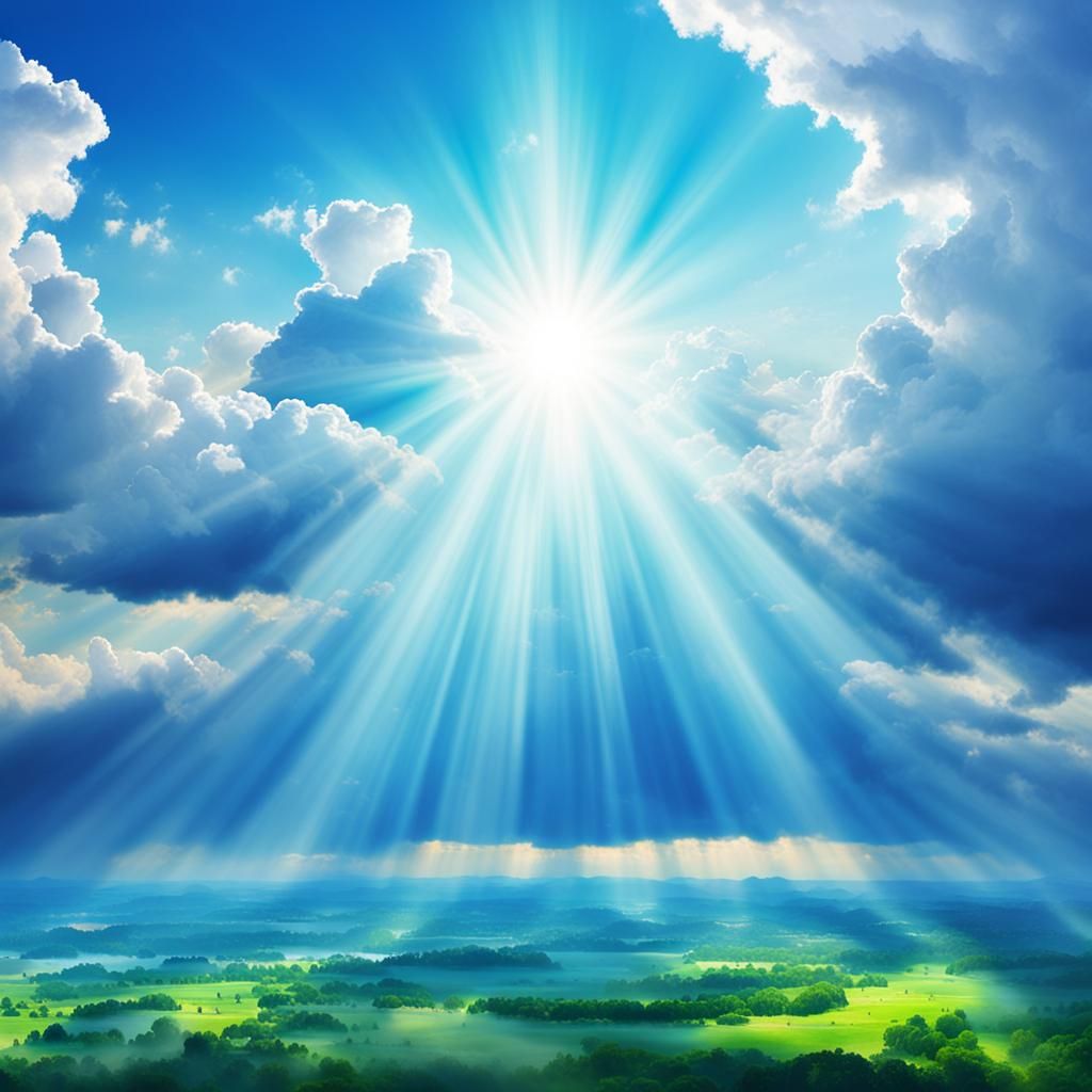 Sunlit Green Forest with Divine Soft Focus