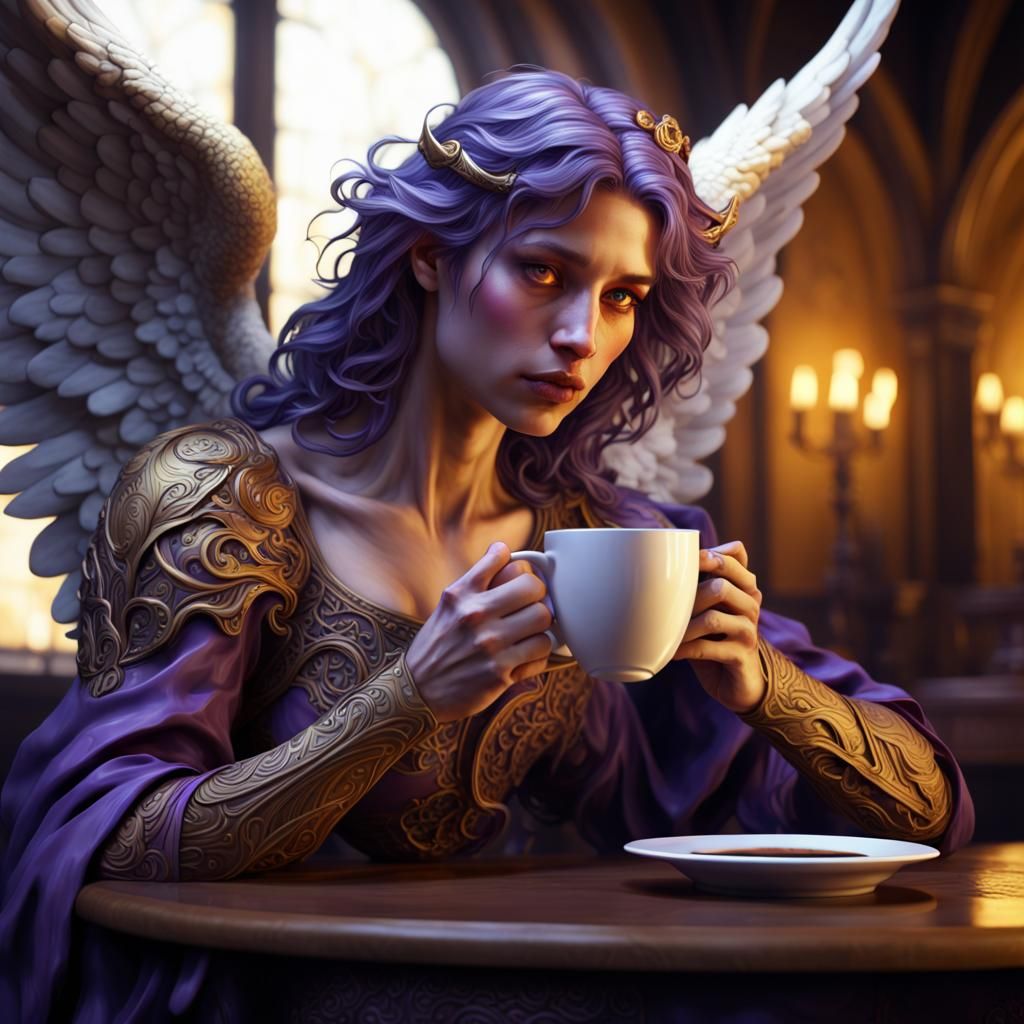 Depressed Angel: Dark Fantasy Concept Art
